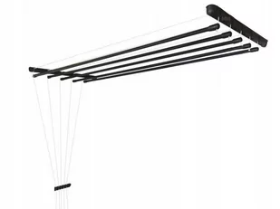 Suszarka Sufitowa Łazienka Balkon 5Pr/100Cm Czarna - Suszarki na ubrania - miniaturka - grafika 1
