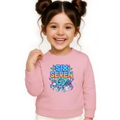 Bluzy dla dziewczynek - BLUZA DZIECIĘCA 67 SIX SEVEN KLOCKI VIRAL DLA CHŁOPCA DZIEWCZYNKI 110-116 - miniaturka - grafika 1