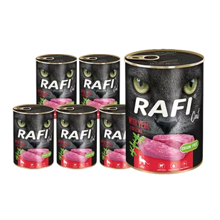 Dolina Noteci RAFI Cat Adult z cielęciną 12 x 400g 53513-uniw - Mokra karma dla kotów - miniaturka - grafika 1