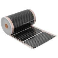 Ogrzewanie podłogowe - Folia grzewcza pod panele MISSION AIR MAL-160 W/m2 Black Silver 2 m2 (4 m x 50 cm) + regulator Aries Biały - miniaturka - grafika 1