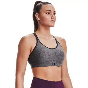 Biustonosz sportowy Under Armour Infinity Mid Heather Cover - Bielizna sportowa damska - miniaturka - grafika 2