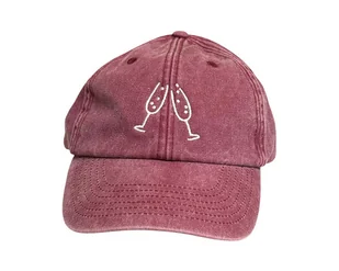 Bordowa czapka z daszkiem - KIELISZKI - Czapki damskie - miniaturka - grafika 1