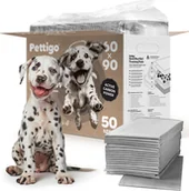 Prześcieradła dla dzieci - Pettigo PODKŁADY HIGIENICZNE 60x90 CARBON dla PSA NAUKA SIKANIA - 50 szt - miniaturka - grafika 1