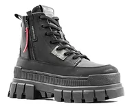 Trampki damskie - Palladium Revolt Boot Zip LTH, trampki damskie, czarny/czarny, 39 EU, czarny, 39 EU - miniaturka - grafika 1