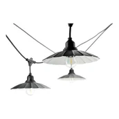 Lampy ogrodowe - Klosz do girlandy CRETE M1 czarny 5 sztuk do zestawu metalowy 20cm - miniaturka - grafika 1