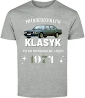 Koszulki męskie - T-SHIRT MĘSKI BMW NA 50 URODZINY PREZENT KOSZULKA SZARA R-XL A38 - miniaturka - grafika 1