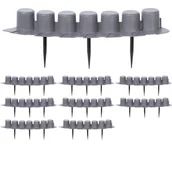 Ogrodzenia - Zestaw 4 obrzeży do łóżek w kolorze szarym 16,2 m - miniaturka - grafika 1