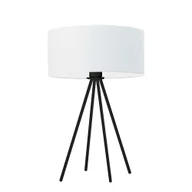 Lampy stojące - Biało-czarna lampa stołowa do salonu SIERRA z oryginalnym stelażem - miniaturka - grafika 1