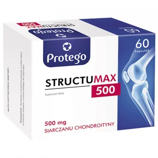 Protego Structumax 500, siarczan chondroityny 500 mg, 60 kapsułek - Stawy, mięśnie, kości - miniaturka - grafika 1