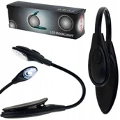 Lampy stojące - Lampka Z Klipsem Led Do Czytania Książki Elastyczna Na Monitor Na Baterie - miniaturka - grafika 1