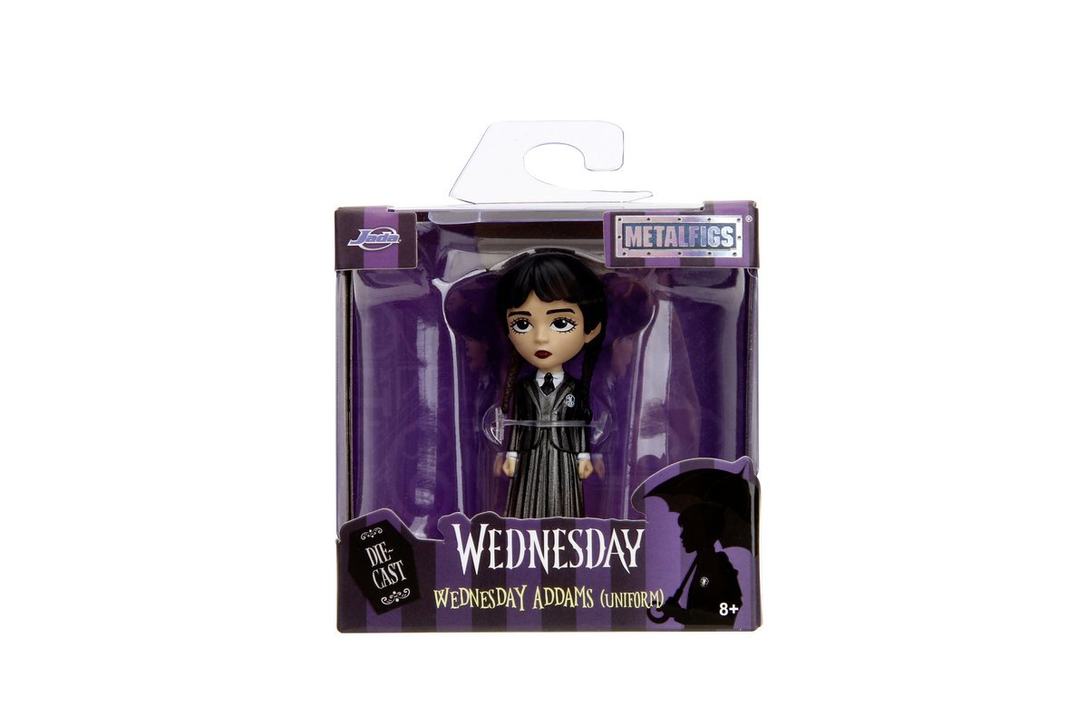 JADA Wednesday Metal figurka 6,5cm, Wednesday w mundurku szkolnym