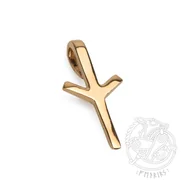 Wisiorki - ALGIZ Rune Pendant Zawieszka z runą ALGIZ / ELHAZ / ALGIR złocona starszy Futhark - miniaturka - grafika 1