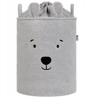 Pojemniki na zabawki - SIPO-BB05 KOSZ SOFT MIŚ SZARY - miniaturka - grafika 1