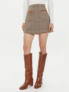 Tommy Hilfiger Spódnica mini WW0WW43013 Brązowy Regular Fit - Spódnice - miniaturka - grafika 1