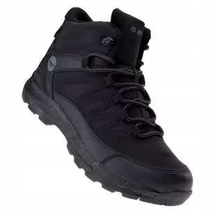 ﻿Męskie buty trekkingowe HiTec Selven czarne 46 - Buty trekkingowe męskie - miniaturka - grafika 1