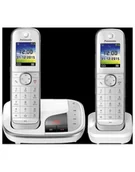 Telefony stacjonarne - Panasonic KX-TGJ322GW AB +1 MBT, analog telephone White - miniaturka - grafika 1