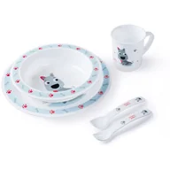 Pozostałe kosmetyki - Canpol babies Plastikowy zestaw stołowy 4/401 kolor niebieski 1 szt 9087163 - miniaturka - grafika 1