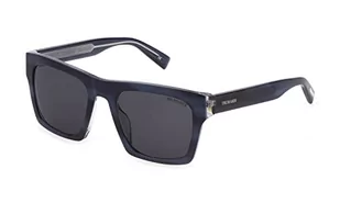Trussardi STR587 Okulary, Shiny Blue Top+Grey, 53 męskie, Shiny Blue Top+szary, 53 - Koszulki męskie - miniaturka - grafika 1