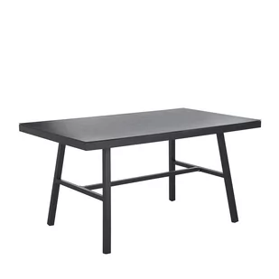 Shumee Stół ogrodowy metalowy 150 x 90 cm czarny CANETTO 268349 - Stoły ogrodowe - miniaturka - grafika 1