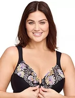 Biustonosze - Glamorise Biustonosz Wonderwire w dużych rozmiarach, z zapięciem z przodu i fiszbinami nr 1245, Nadruk kwiatowy, 95F - miniaturka - grafika 1