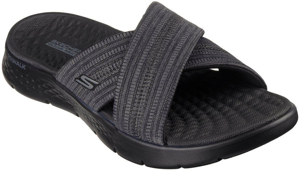 Skechers Skechers damskie Japonki GO WALK FLEX SANDAL IMPRESSED 141420 BKGY 35