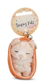 Plecaki - NICI 61607 Sleeping Pets breloczek kotek w koszyczku, wierny towarzysz do plecaka lub torby, zawieszka do kluczy dla małych i dużych, 8 cm, beżowy - miniaturka - grafika 1
