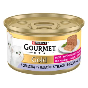 Purina Gourmet Gold Kitten mus z cielęciną 85g - Mokra karma dla kotów - miniaturka - grafika 1