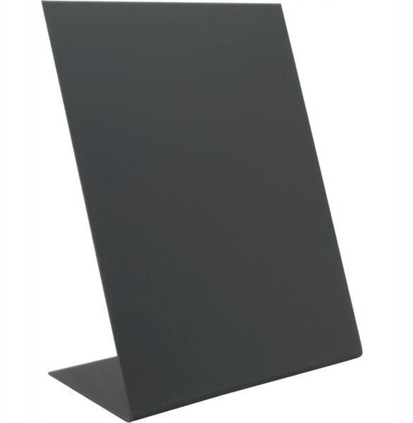 TD Systems Securit® L-shaped A5 acrylic table sign in matte black - set of 3 pieces.