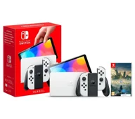 Konsole Nintendo - Nintendo Switch OLED Biały + Dziedzictwo Hogwartu - miniaturka - grafika 1