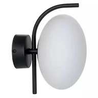 Lampy ścienne - Kinkiet ścienny na przedpokój OMI 1201 Zumaline szklany czarny biały - miniaturka - grafika 1
