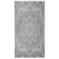 Dywany zewnętrzne - vidaXL Dywan zewnętrzny o płaskim splocie, 80x150 cm, niebieski wzór - miniaturka - grafika 1