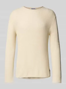 Sweter z dzianiny z okrągłym dekoltem - Swetry męskie - miniaturka - grafika 1