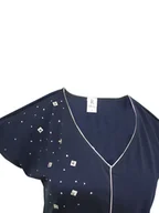 Sukienki - Sukienka ze srebrną aplikacja - miniaturka - grafika 1