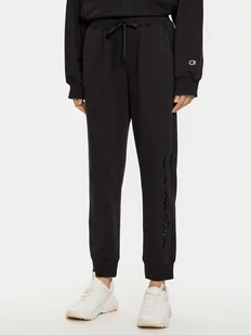 Champion Spodnie dresowe 117584 Czarny Slim Fit - Spodnie sportowe damskie - miniaturka - grafika 1