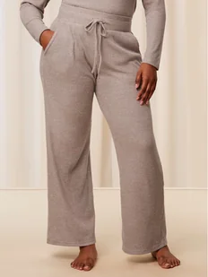 Triumph Spodnie piżamowe Thermal MyWear Wide Leg Trousers 10216564 Beżowy Regular Fit - Piżamy damskie - miniaturka - grafika 1