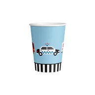 Dekoracje i nakrycia stołu na imprezę - Amscan, kubki On the Road, papierowe, 250 ml, 8 szt. - miniaturka - grafika 1