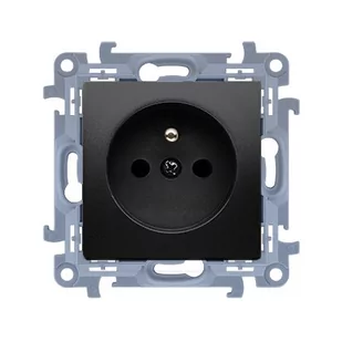 Gniazdo Pojedyncze Simon 10 Czarny Mat - Gniazdka elektryczne - miniaturka - grafika 1