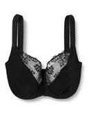 Biustonosze - Teyli Biustonosz damski – biustonosz minimalizujący – biustonosz z fiszbinami – biustonosz damski – duże rozmiary – regulowany biustonosz bawełniany czarny 65 l, czarny, 65L - miniaturka - grafika 1