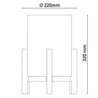 Lampy stojące - Näve Lampa stołowa LED Madita, wysokość 32 cm, naturalny/biały - miniaturka - grafika 1