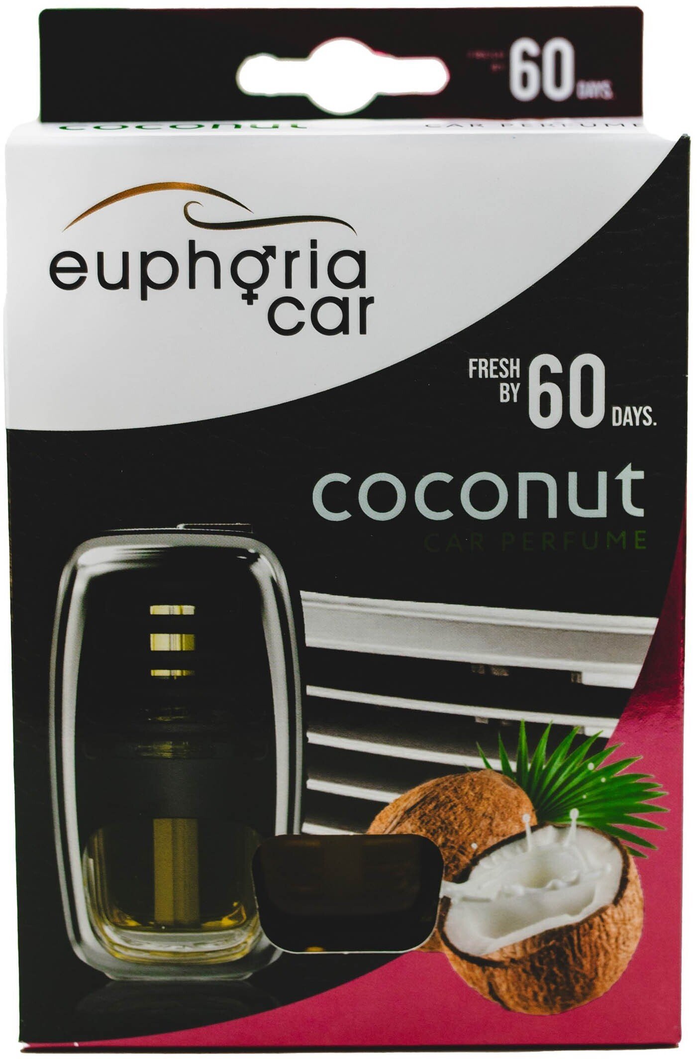PLANTES&PARFUMS PROVENCE EUPHORIA CAR COCONUT DYFUZOR ZAPACHOWY DO SAMOCHODU ZAPACH KOKOS I WANILIA