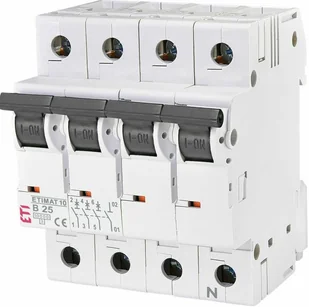 ETI Wyłącznik-nadprądowy-ETIMAT-10-3P+N-B-25A-10kA 2126718 - Wyłączniki światła i elektryczne - miniaturka - grafika 2