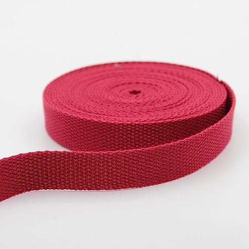 Leduc 3 metry pasek bawełniany uchwyt na bagaż torba pasek na ramię uprząż plecak wyroby skórzane wysokiej jakości czerwony (32) 2,5 cm
