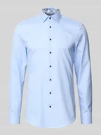 Koszule męskie - Koszula biznesowa o kroju super slim fit z bawełny z kołnierzykiem typu kent - miniaturka - grafika 1