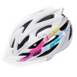 Modi Rowerowy Meteor Shimmer white r.L 24758 - Kaski rowerowe - miniaturka - grafika 1