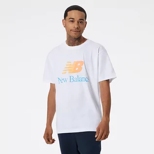 Koszulki męskie - Koszulka New Balance MT21529WT - biała - grafika 1
