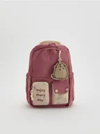Plecaki - Reserved - Plecak z brelokiem Pusheen - brudny róż - miniaturka - grafika 1