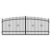 Ogrodzenia - Brama dwuskrzydłowa Damian RAL 9005 500 x 130 - 150 cm - miniaturka - grafika 1