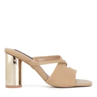Klapki i japonki damskie - Klapki Nine West WSS21562-01 Beżowy - miniaturka - grafika 1