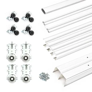 Okucia Szafy Tivoli Uchwyt Biały 240X210 + zestaw montażowy - Meble modułowe i akcesoria - miniaturka - grafika 1