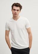 Koszulki męskie - Biały basic T-shirt męski z logo - miniaturka - grafika 1